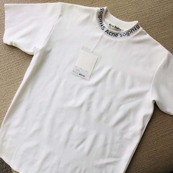 acne studios navid tee white